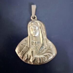 Vintage Sterling Our Lady of Guadalupe Pendant